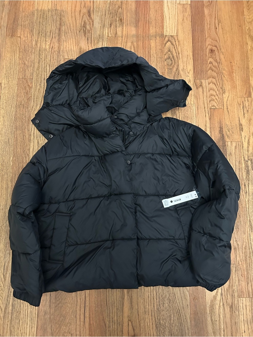 NWT Aqua Hooded Black Puffer Jacket - Insulated Winter Coat